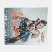 悪熱狂する恋の毛布 フリースブランケット (正面(横))