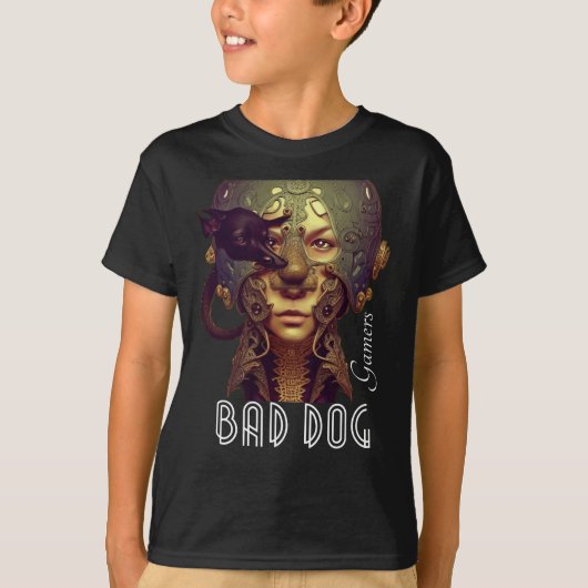 悪犬ゲーマーTシャツ Tシャツ (正面)