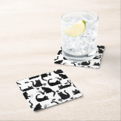 悪猫が物 スクエアペーパーコースター (インサイチュ)