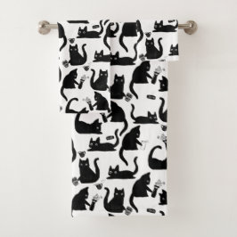悪猫が物 バスタオルセット