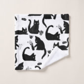 悪猫が物 バスタオルセット (ウォッシュタオル)