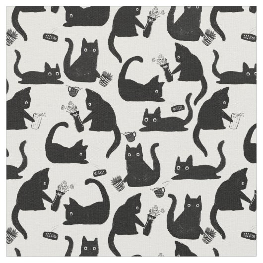 悪猫が物 ファブリック (クローズアップ)