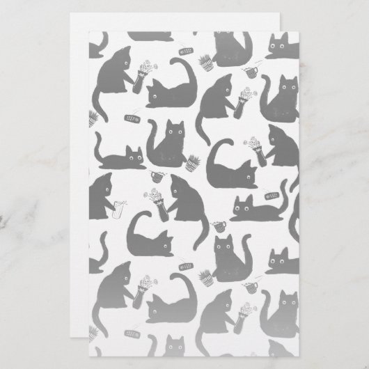 悪猫が物 便箋 (正面/裏面)
