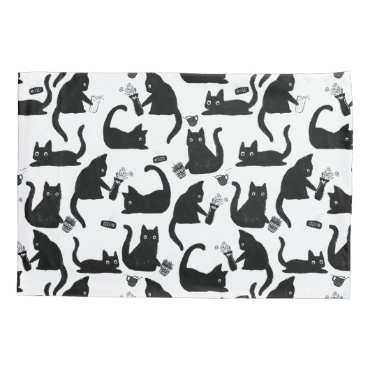 悪猫が物 枕カバー (裏面)