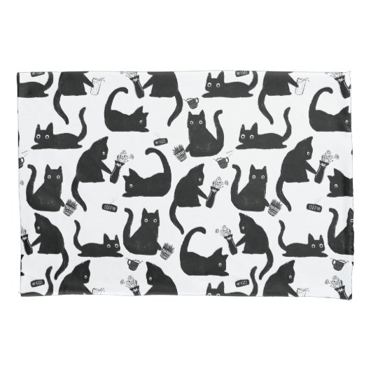 悪猫が物 枕カバー (正面)