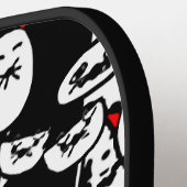 悪猫の漬物ボールパドル ピックルボールラケット (左詳細)