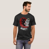 悪猫ワスイヒアルスニヒト - 笑える邪悪な猫 かわいい猫 Tシャツ (正面フル)