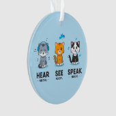 悪猫話無視アクリルオーナメント オーナメント (正面)