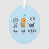 悪猫話無視アクリルオーナメント オーナメント (正面)