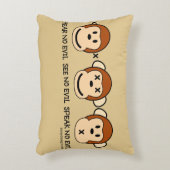 悪猿を聞かないで下さい アクセントクッション (正面(垂直))