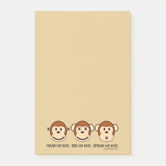 悪猿を聞かないで下さい ポストイット (正面)