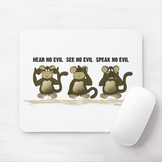 悪猿を聞かないで下さい マウスパッド (マウス)