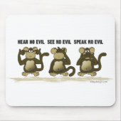 悪猿を聞かないで下さい マウスパッド (正面)
