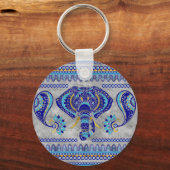 悪眼の象の装飾模様 キーホルダー (正面)