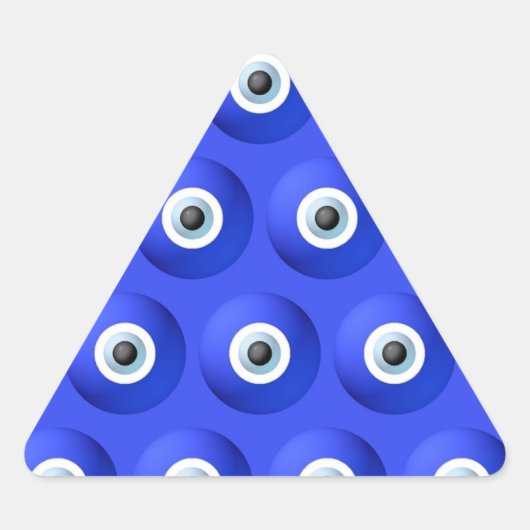 悪眼チャームに対する幸運 三角形シール (正面)