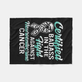 悪神経内分泌がん認識度ネットゼブラリブ フリースブランケット (正面(横))