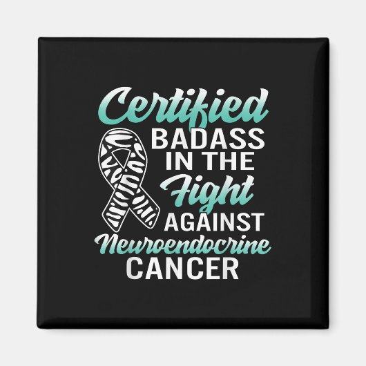 悪神経内分泌がん認識度ネットゼブラリブ マグネット (正面)