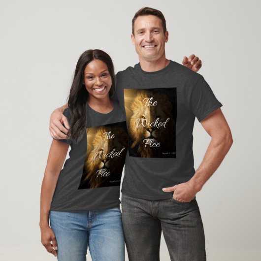 悪者は箴言28:1を逃れるユニセックス Tシャツ (ユニセックス)