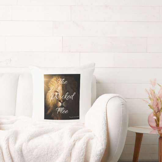 悪者は箴言28:1を逃れる クッション (ソファ)