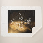 悪者は箴言28:1を逃れる シェルパブランケット (正面(横))