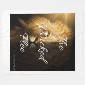 悪者は箴言28:1を逃れる フリースブランケット (正面(横))