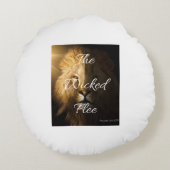 悪者は箴言28:1を逃れる ラウンドクッション (裏面)