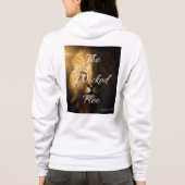 悪者は逃げる箴言28:1 KJVフルジップ女性の女 パーカ (裏面)