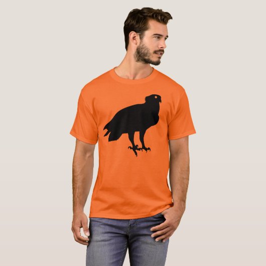 悪臭の目を与えている黒いミサゴの肉食鳥 Tシャツ (正面フル)