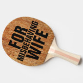 悪行を働く妻のパドルおもしろいで 卓球ラケット (横)