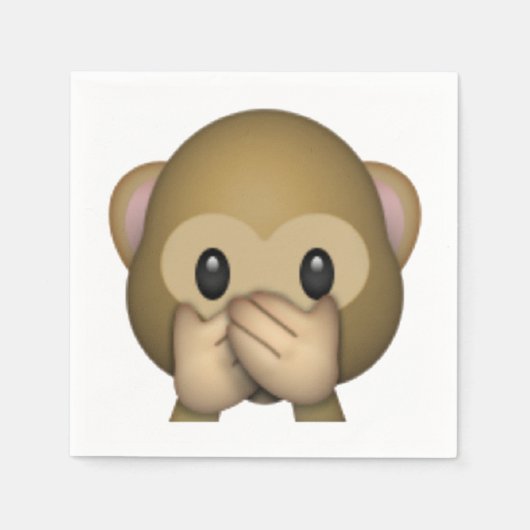 悪話猿なし – Emoji スタンダードカクテルナプキン (正面)
