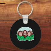 悪話猿の音が聞こえない キーホルダー (正面)