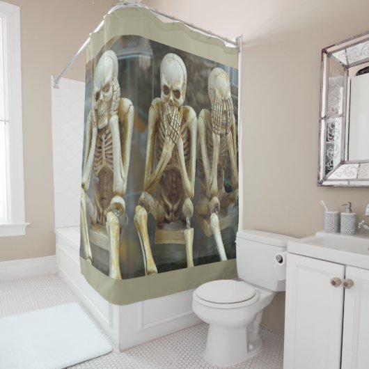 悪話骸骨シャワーカーテン シャワーカーテン (インサイチュ)