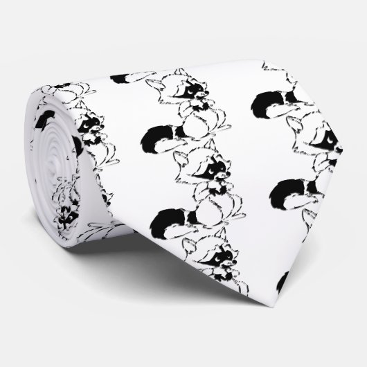 悪賢いアライグマ ネクタイ (ロール)