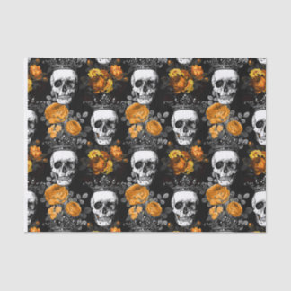 悪賢いティッシュペーパーのスカルの王冠のバラ 薄葉紙