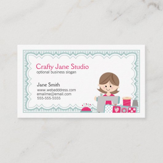 悪賢い裁縫の名刺のデザイン 名刺 (正面)