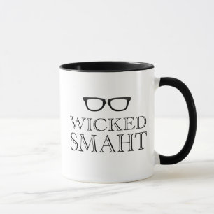 悪賢いSmaht (頭が切れるな)ボストンはユーモアを話します マグカップ
