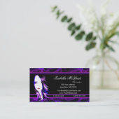 悪賢く黒い及び紫色の美容師の名刺 名刺 (スタンド正面)