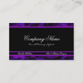 悪賢く黒い及び紫色の美容師の名刺 名刺 (裏面)