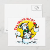 悪雪だるま ポストカード (正面/裏面)