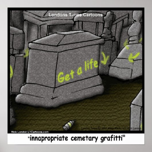 悪霊園グラフィッティのポスおもしろいター ポスター (正面)