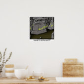 悪霊園グラフィッティのポスおもしろいター ポスター (キッチン)