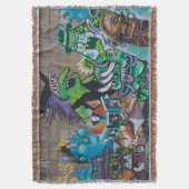 悪風変わり野の魔女グラフィティ スローブランケット (正面縦)