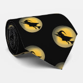 悪飛んでいる魔女シルエット ネクタイ (ロール)