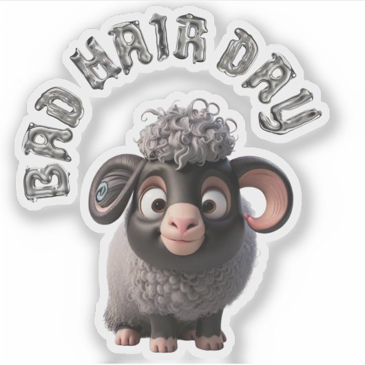 悪髪の日 シール (正面)