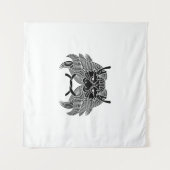 悪鬼の兜 タペストリー (正面(横))