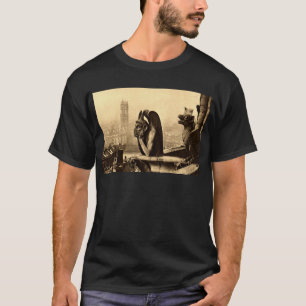 悪鬼Notre Dameのパリフランスの1912年のヴィンテージ Tシャツ