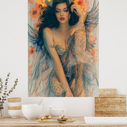 悪魔かわいらし10034 ポスター (キッチン)