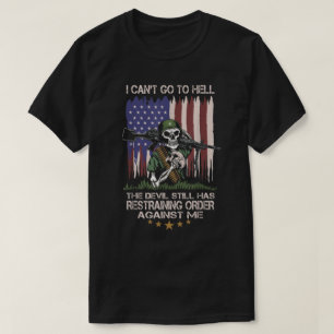 悪魔がまだ~を抑えつけている地獄には行けない Tシャツ