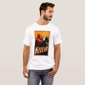 悪魔が付いているKellarの手品師の飲むワイン Tシャツ (正面フル)