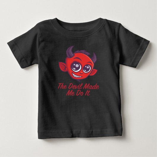 悪魔が私にそれをさせた ベビーTシャツ (正面)